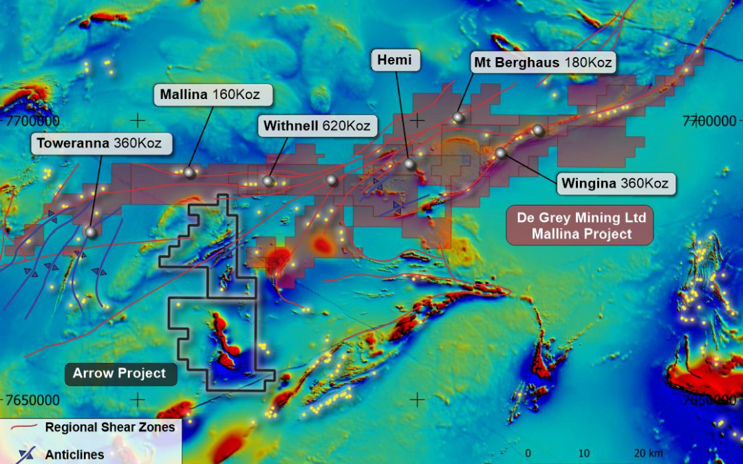 High Resolution Magnetic Survey Defines 40 Intrusion Related Targets at Arrow
