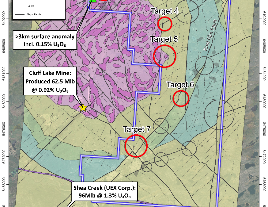 Highly Prospective Uranium Targets Identified at Cluff Lake Project Near Historical Uranium Mine