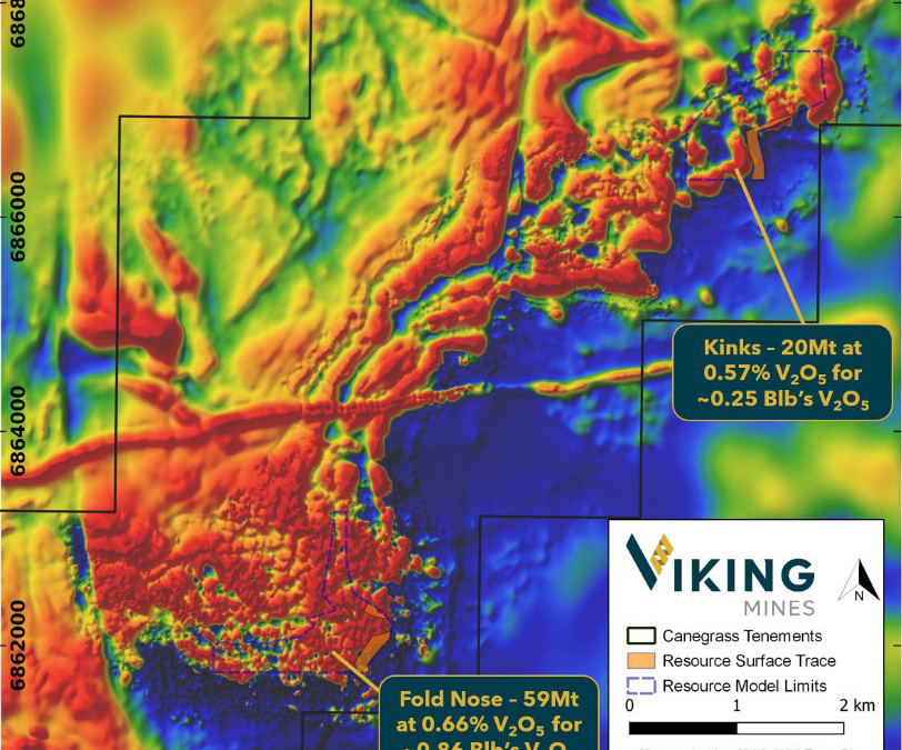 Viking Identifies High Priority Vanadium Targets from Ground Magnetics Survey